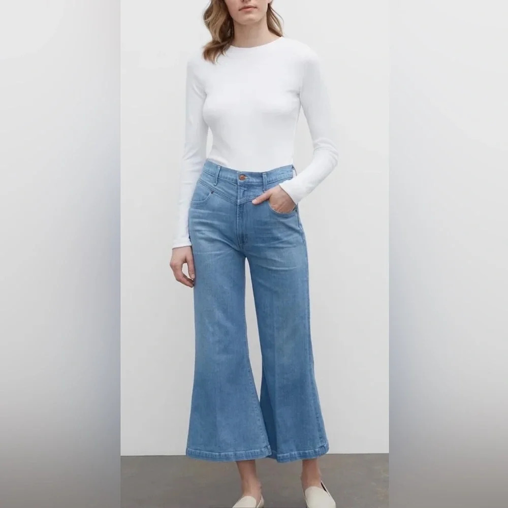 Citizens Of Humanity Cassie Front Yoke Bell Flare Jeans Light Indigo Vintage 23